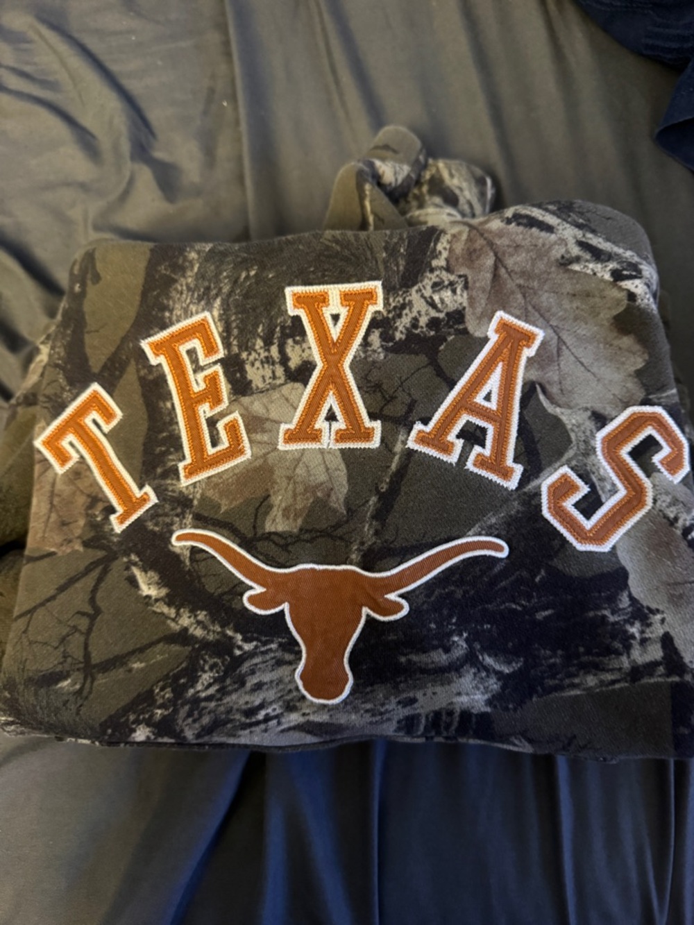 Hollister Camo Texas Longhorns Hoodie with Orange Applique